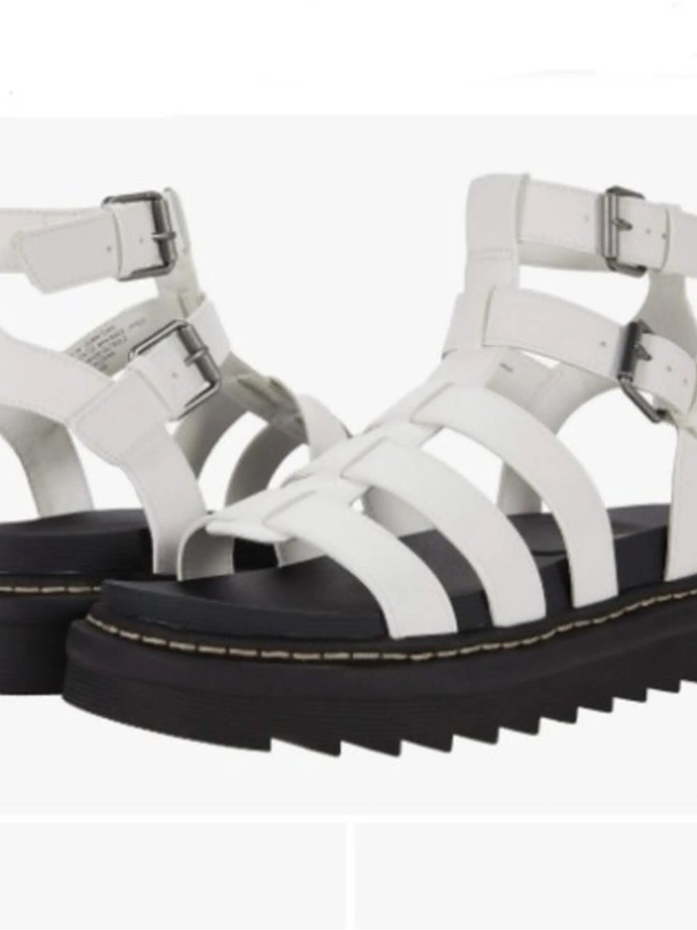 UNIONBAY White Multi-Strap Platform Gladiator Sandals